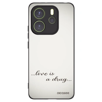 Picasee Μαύρη θήκη σιλικόνης για Xiaomi Redmi Note 14 4G - Love is a drug