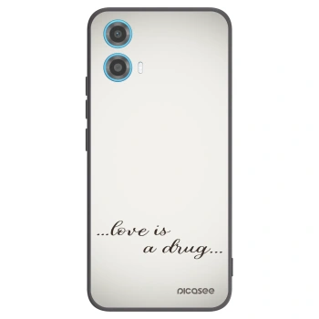 Picasee Μαύρη θήκη σιλικόνης για Motorola Moto G34 5G - Love is a drug