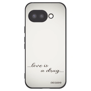 Picasee Μαύρη θήκη σιλικόνης για Google Pixel 9a - Love is a drug