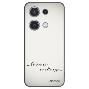 Picasee Μαύρη θήκη σιλικόνης για Xiaomi Redmi Note 14S - Love is a drug