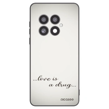 Picasee Μαύρη θήκη σιλικόνης για OnePlus 13 5G - Love is a drug