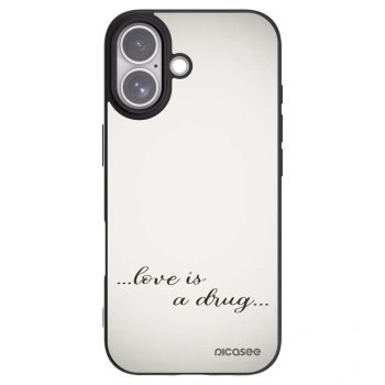 Picasee Μαύρη θήκη σιλικόνης για Apple iPhone 17 - Love is a drug