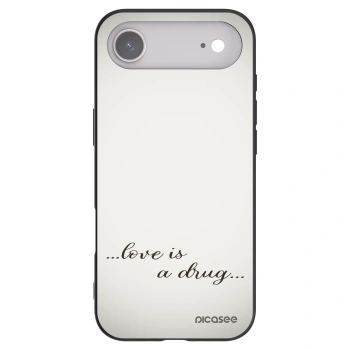 Picasee Μαύρη θήκη σιλικόνης για Apple iPhone Air - Love is a drug