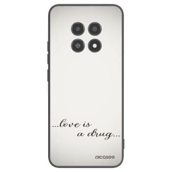 Picasee Μαύρη θήκη σιλικόνης για Realme 12X - Love is a drug