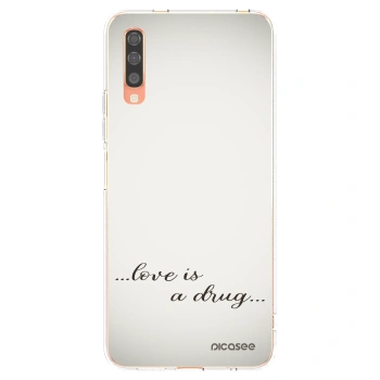 Picasee διαφανής θήκη σιλικόνης Samsung Galaxy A70 A705F - Love is a drug