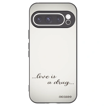 Picasee Μαύρη θήκη σιλικόνης για Google Pixel 9 Pro XL - Love is a drug