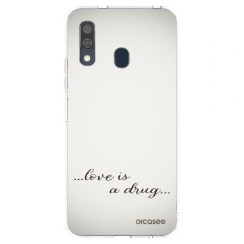 Picasee διαφανής θήκη σιλικόνης Samsung Galaxy A40 A405F - Love is a drug