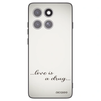 Picasee Μαύρη θήκη σιλικόνης για Motorola Edge 60 Fusion - Love is a drug