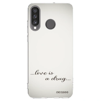 Picasee διαφανής θήκη σιλικόνης Huawei P30 Lite - Love is a drug