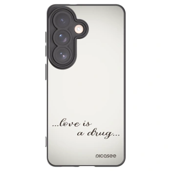 Picasee Μαύρη θήκη σιλικόνης για Samsung Galaxy S26 - Love is a drug