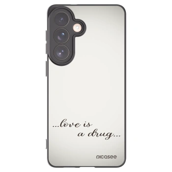 Picasee Μαύρη θήκη σιλικόνης για Samsung Galaxy S26+ - Love is a drug