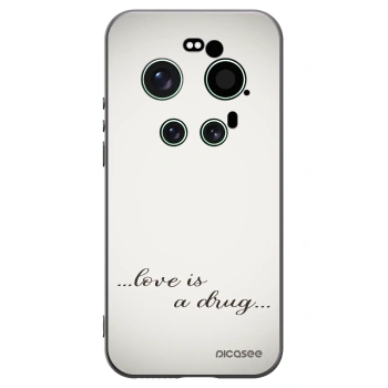 Picasee Μαύρη θήκη σιλικόνης για Xiaomi 17 Ultra - Love is a drug