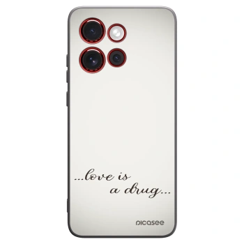 Picasee Μαύρη θήκη σιλικόνης για Motorola Edge 60 Neo 5G - Love is a drug