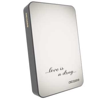 Picasee Powerbank με MagSafe 10 000 mAh Γκρί - Love is a drug