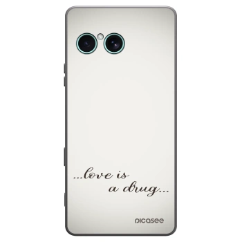 Picasee Μαύρη θήκη σιλικόνης για Sony Xperia 10 VII - Love is a drug
