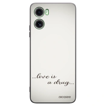 Picasee Μαύρη θήκη σιλικόνης για Motorola Moto G06 - Love is a drug