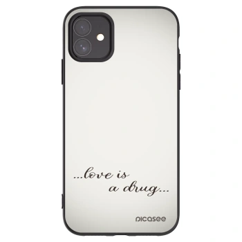 Picasee Μαύρη θήκη σιλικόνης για Apple iPhone 11 - Love is a drug