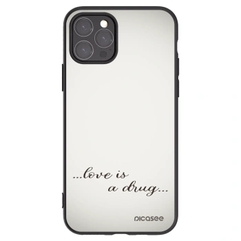 Picasee Μαύρη θήκη σιλικόνης για Apple iPhone 11 Pro - Love is a drug