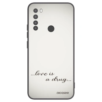 Picasee Μαύρη θήκη σιλικόνης για Xiaomi Redmi Note 8 - Love is a drug