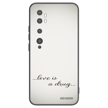 Picasee Μαύρη θήκη σιλικόνης για Xiaomi Mi Note 10 (Pro) - Love is a drug