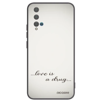 Picasee Μαύρη θήκη σιλικόνης για Huawei Nova 5T - Love is a drug