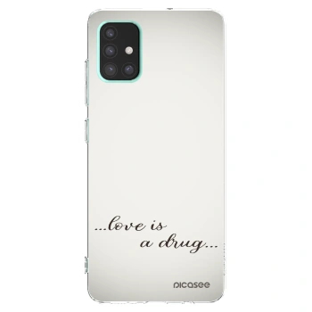Picasee διαφανής θήκη σιλικόνης Samsung Galaxy A51 A515F - Love is a drug