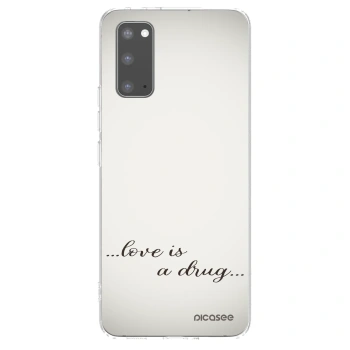 Picasee διαφανής θήκη σιλικόνης Samsung Galaxy S20 G980F - Love is a drug