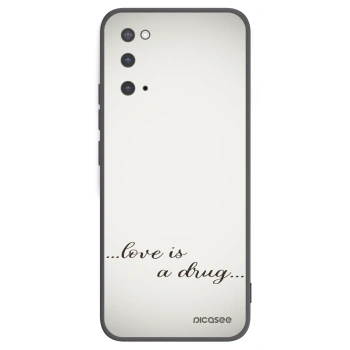Picasee Μαύρη θήκη σιλικόνης για Samsung Galaxy S20 G980F - Love is a drug
