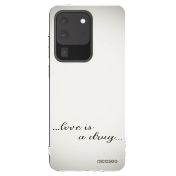 Picasee διαφανής θήκη σιλικόνης Samsung Galaxy S20 Ultra 5G G988F - Love is a drug