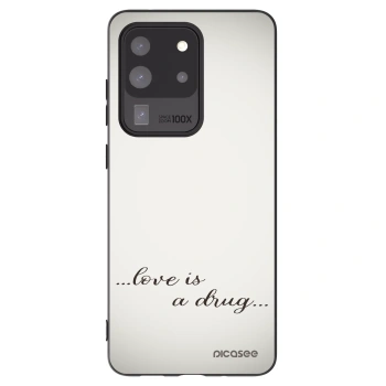 Picasee Μαύρη θήκη σιλικόνης για Samsung Galaxy S20 Ultra 5G G988F - Love is a drug
