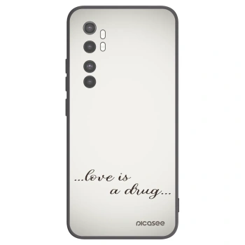 Picasee Μαύρη θήκη σιλικόνης για Xiaomi Mi Note 10 Lite - Love is a drug