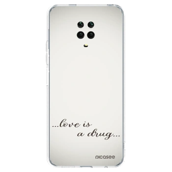Picasee διαφανής θήκη σιλικόνης Xiaomi Redmi Note 9S - Love is a drug