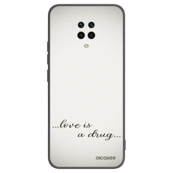 Picasee Μαύρη θήκη σιλικόνης για Xiaomi Redmi Note 9S - Love is a drug