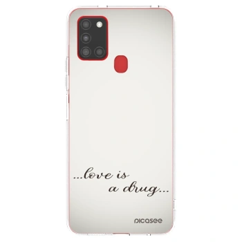 Picasee διαφανής θήκη σιλικόνης Samsung Galaxy A21s - Love is a drug
