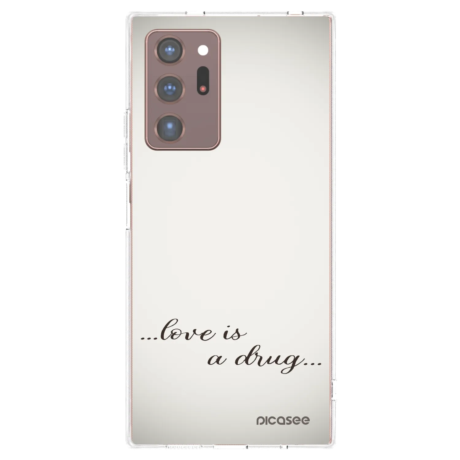 Picasee διαφανής θήκη σιλικόνης Samsung Galaxy Note 20 Ultra - Love is a drug