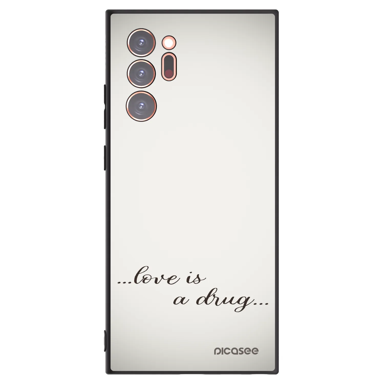Picasee Μαύρη θήκη σιλικόνης για Samsung Galaxy Note 20 Ultra - Love is a drug