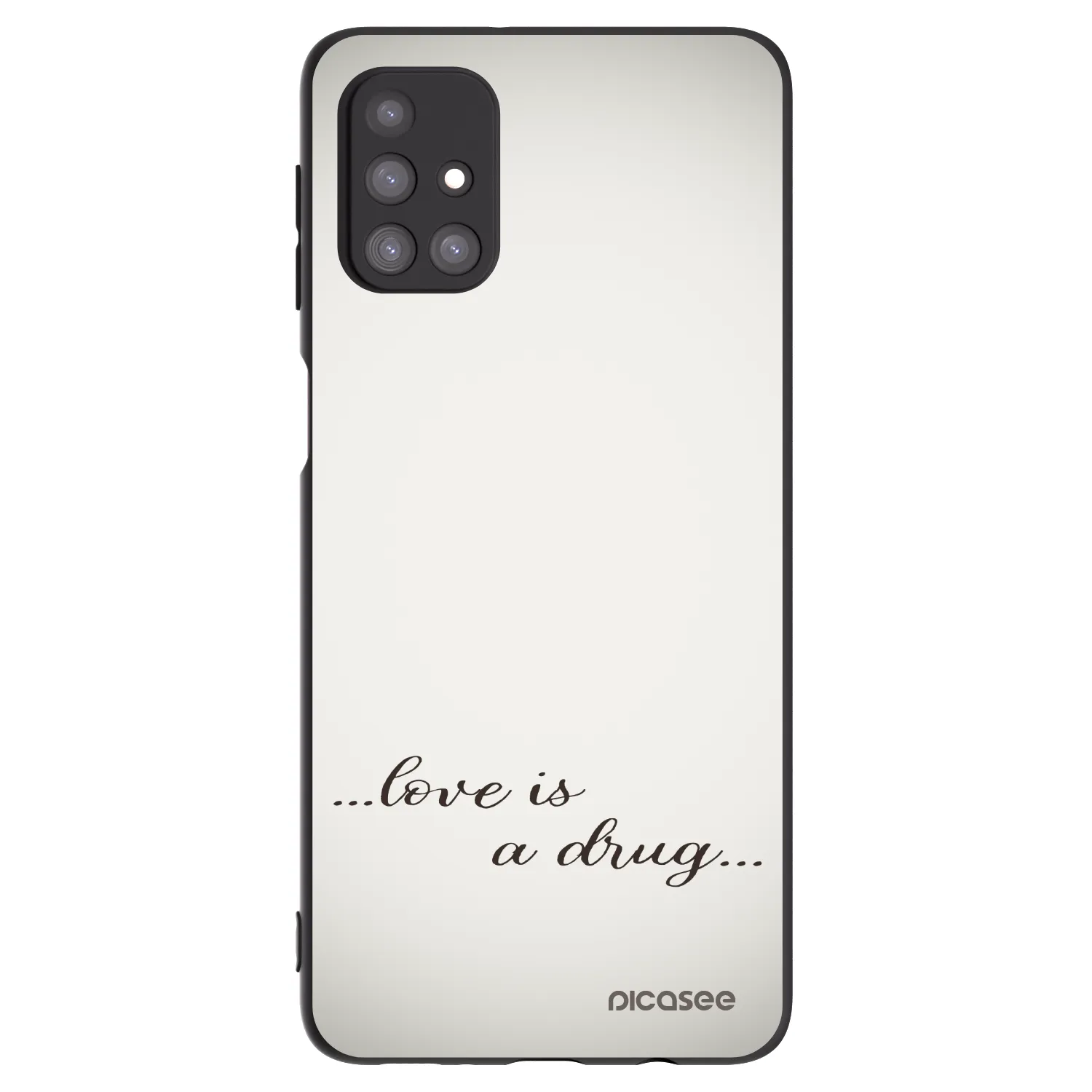 Picasee Μαύρη θήκη σιλικόνης για Samsung Galaxy M31s - Love is a drug
