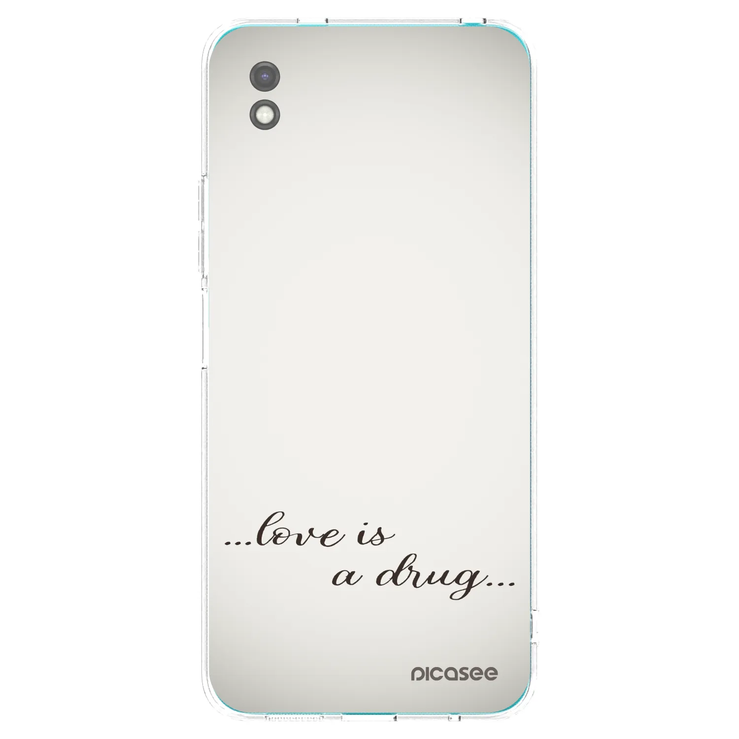 Picasee Μαύρη θήκη σιλικόνης για Xiaomi Redmi 9A - Love is a drug