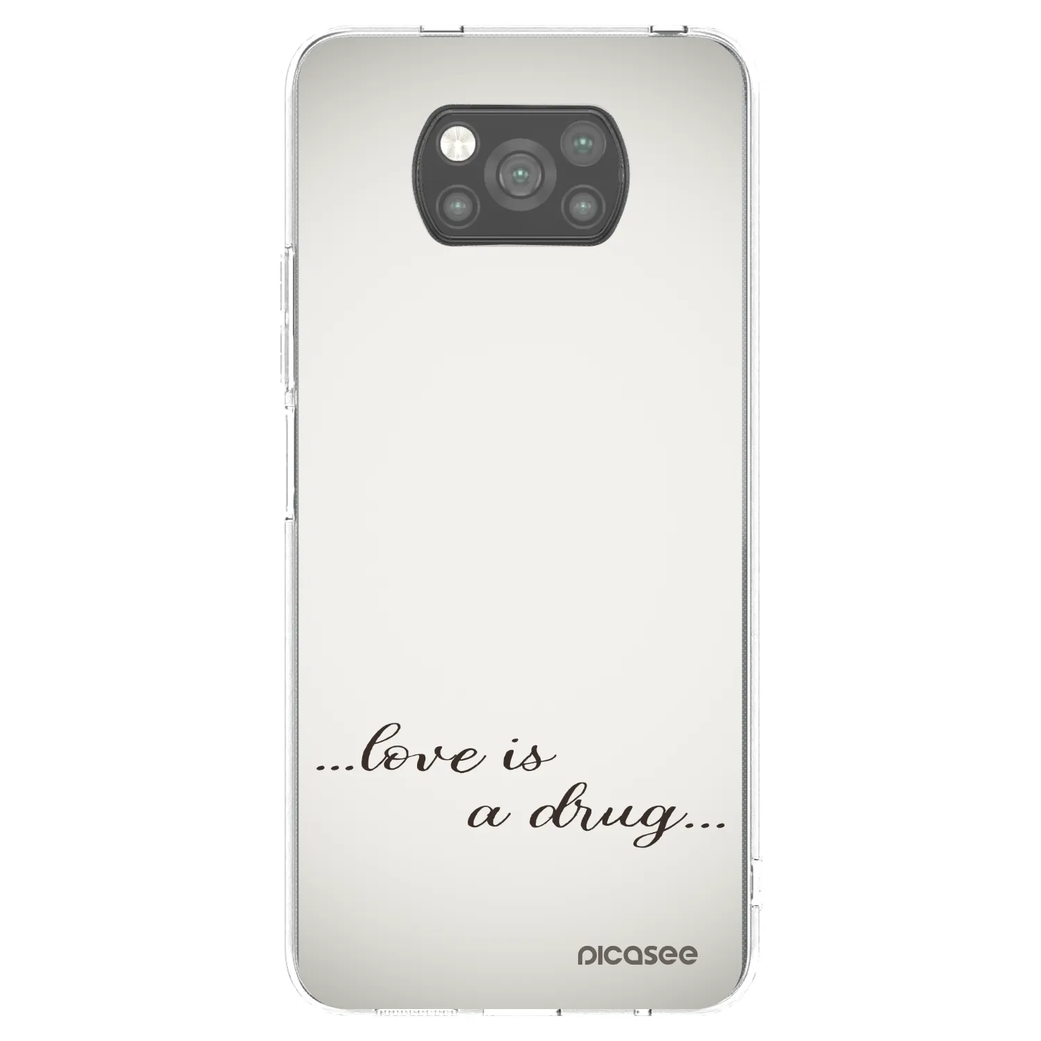 Picasee Μαύρη θήκη σιλικόνης για Xiaomi Poco X3 - Love is a drug