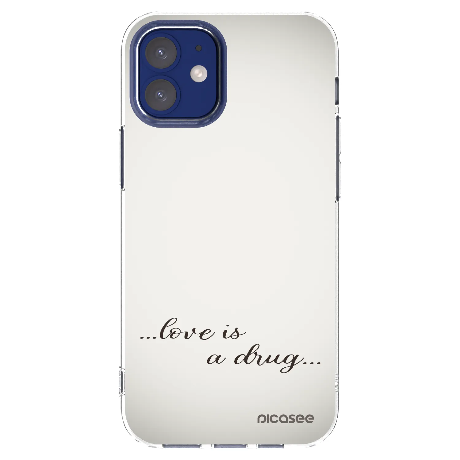 Picasee διαφανής θήκη σιλικόνης Apple iPhone 12 mini - Love is a drug