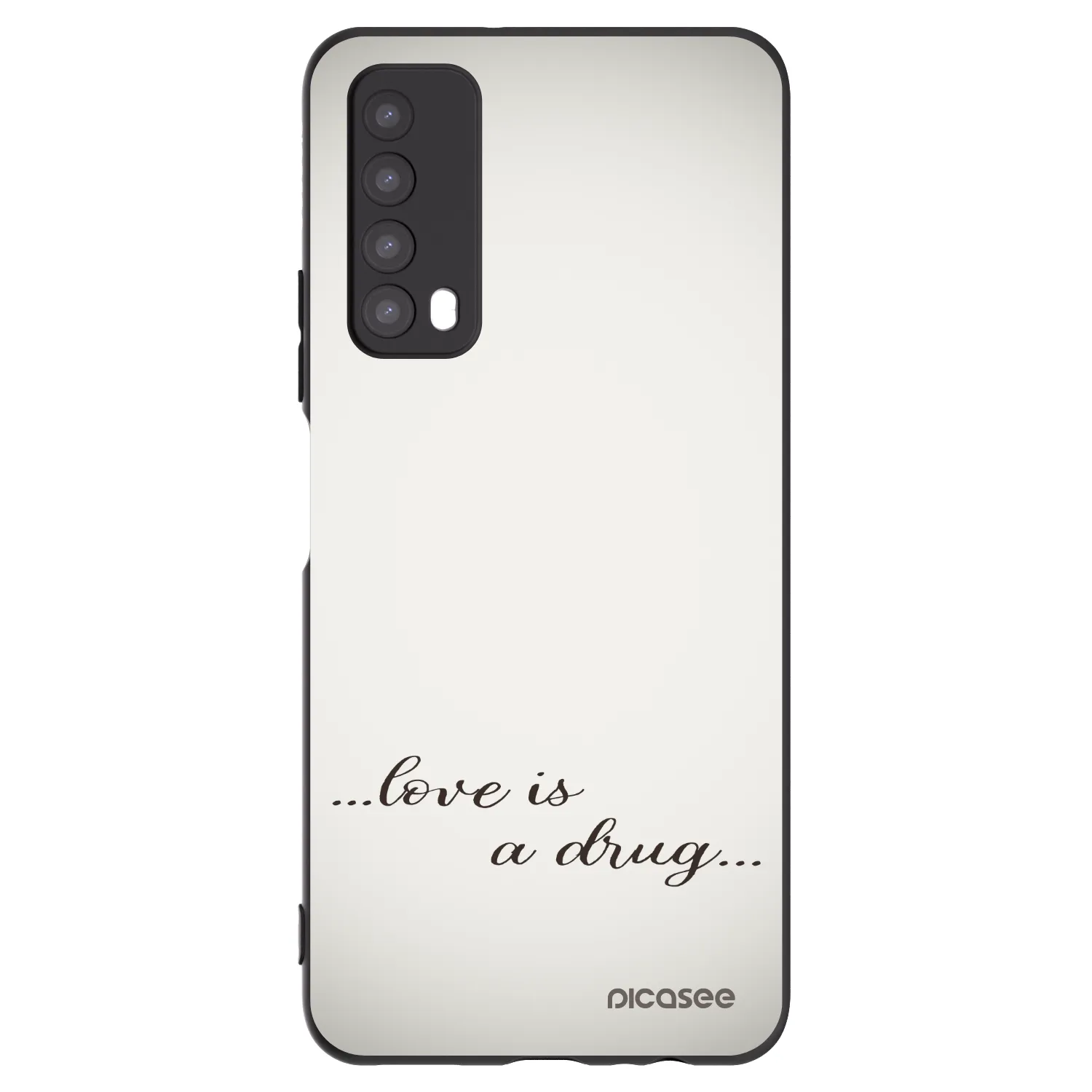 Picasee Μαύρη θήκη σιλικόνης για Huawei P Smart 2021 - Love is a drug