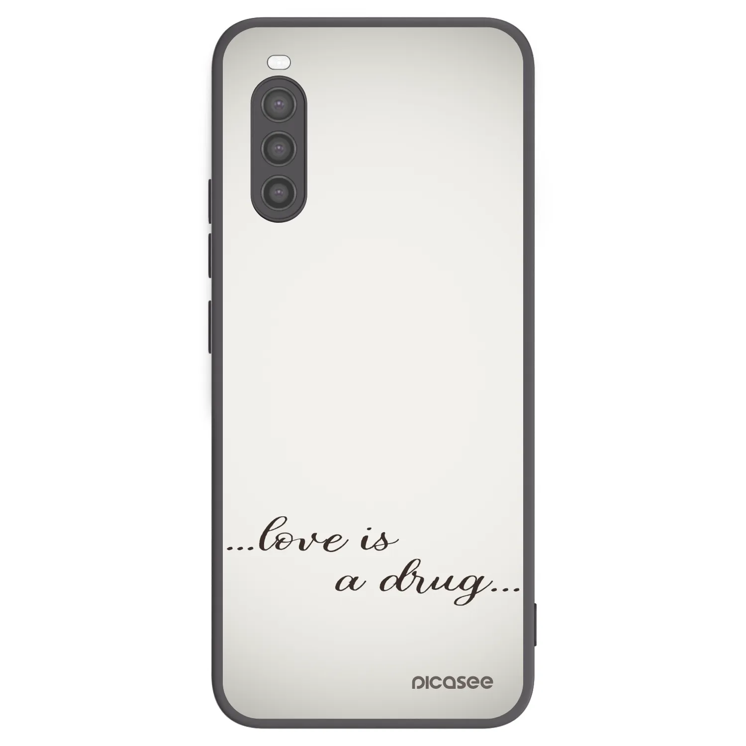 Picasee Μαύρη θήκη σιλικόνης για Sony Xperia 10 II - Love is a drug