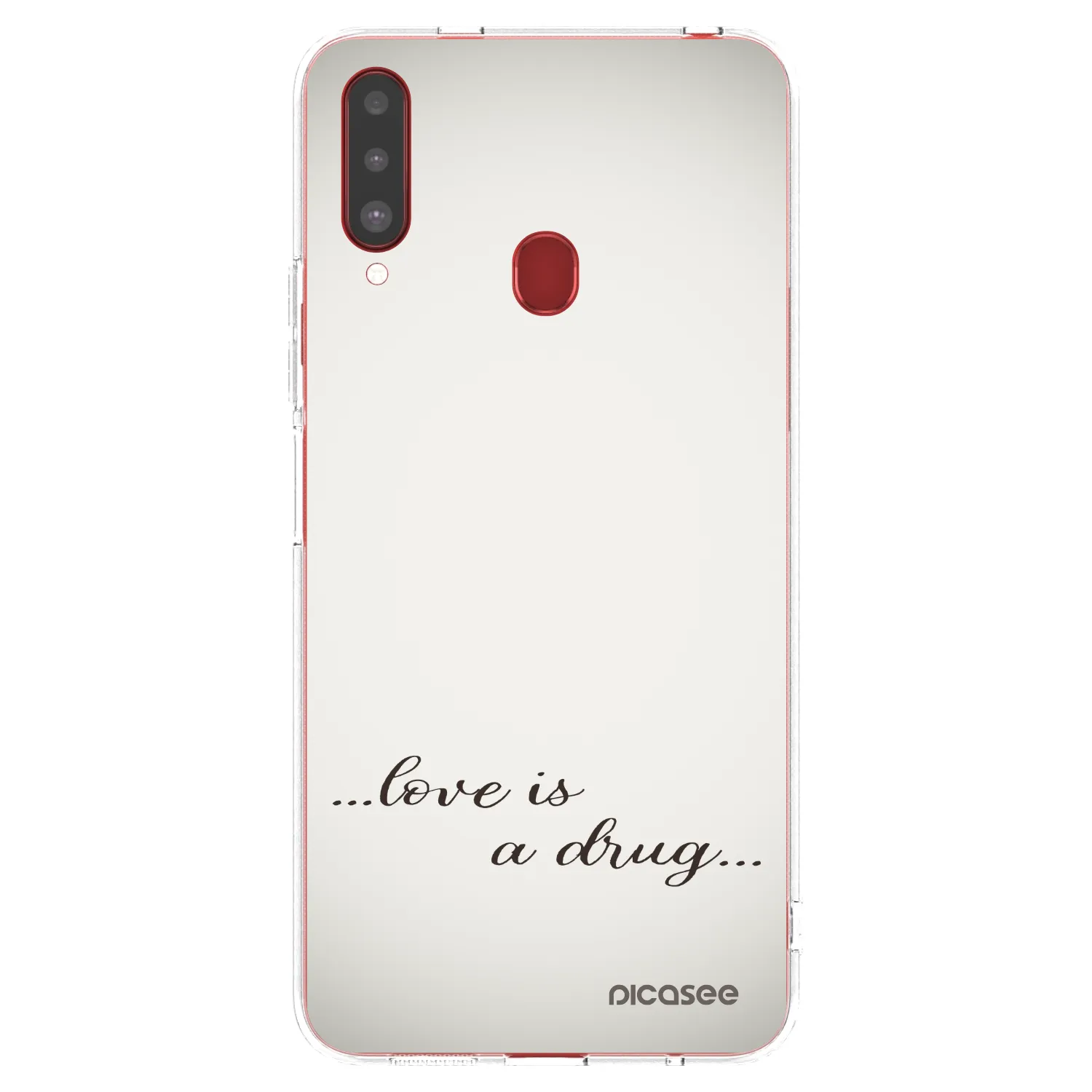 Picasee διαφανής θήκη σιλικόνης Samsung Galaxy A20s - Love is a drug