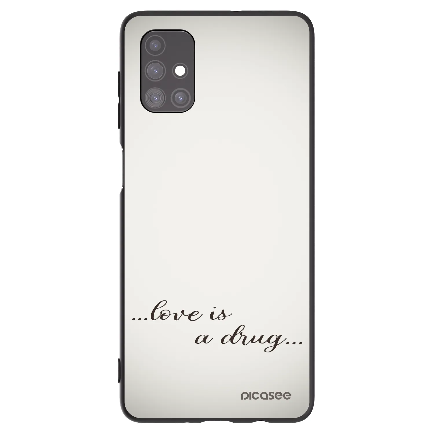 Picasee Μαύρη θήκη σιλικόνης για Samsung Galaxy M51 M515F - Love is a drug