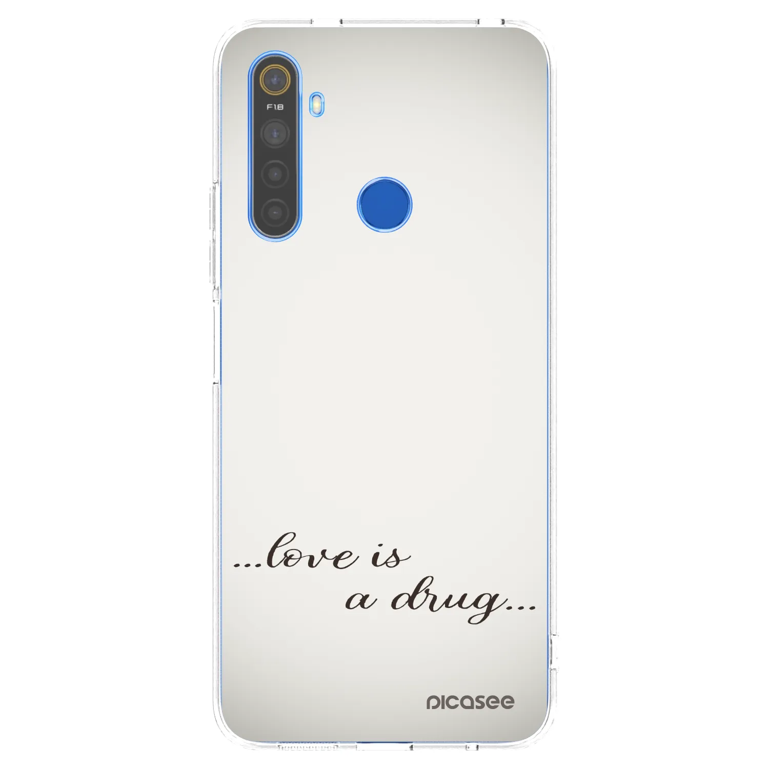 Picasee διαφανής θήκη σιλικόνης Realme 5 - Love is a drug