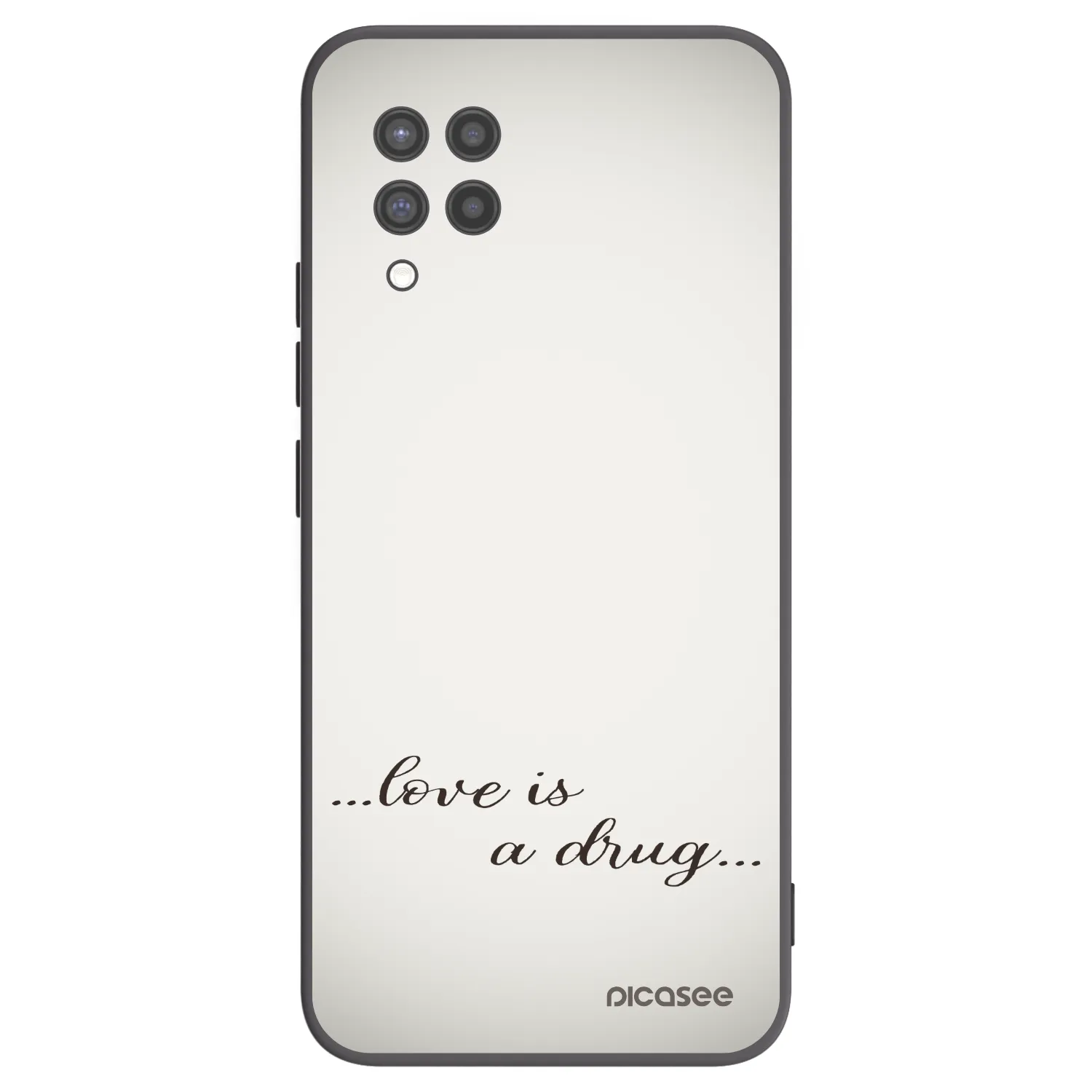 Picasee Μαύρη θήκη σιλικόνης για Samsung Galaxy A42 A426B - Love is a drug