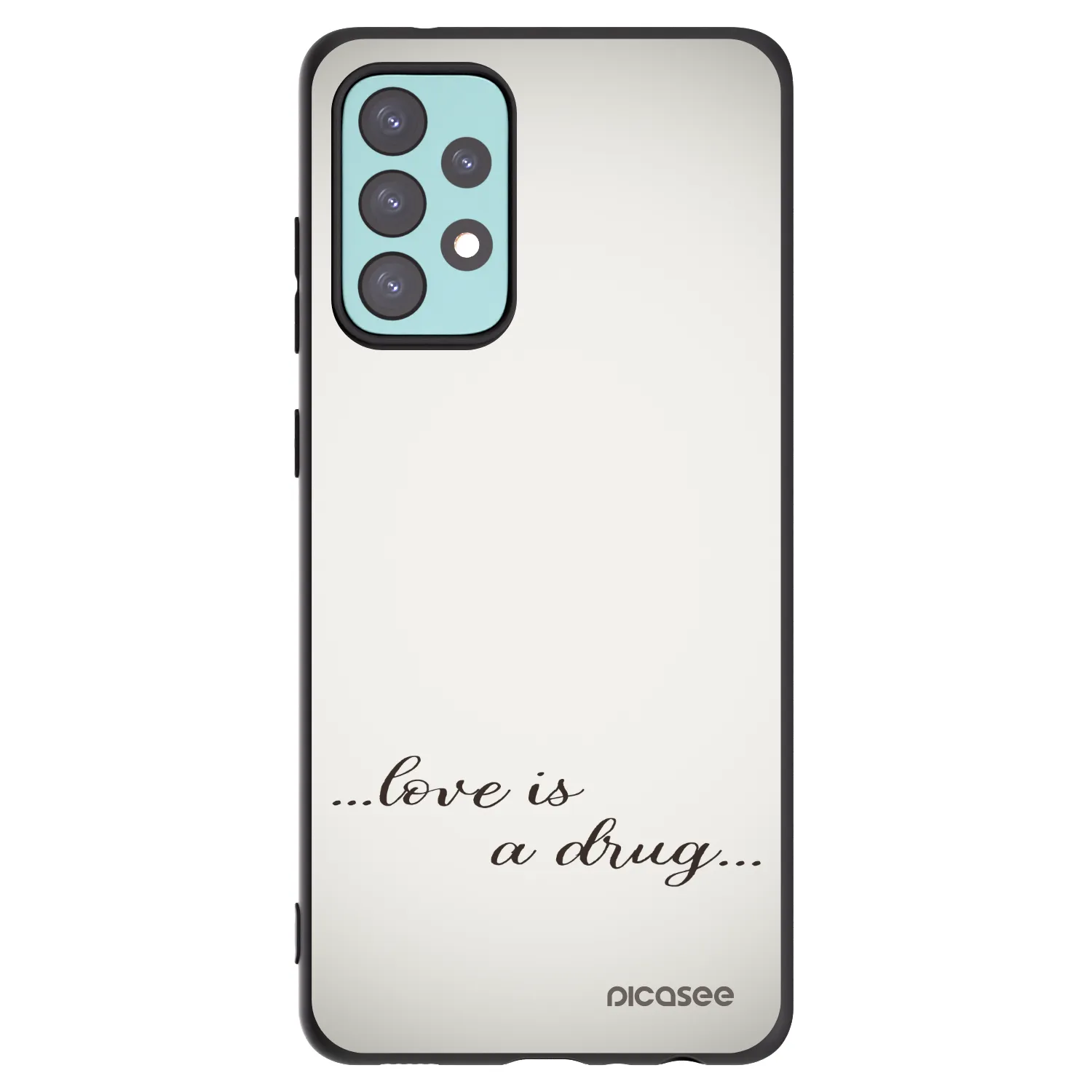 Picasee Μαύρη θήκη σιλικόνης για Samsung Galaxy A72 A725F - Love is a drug