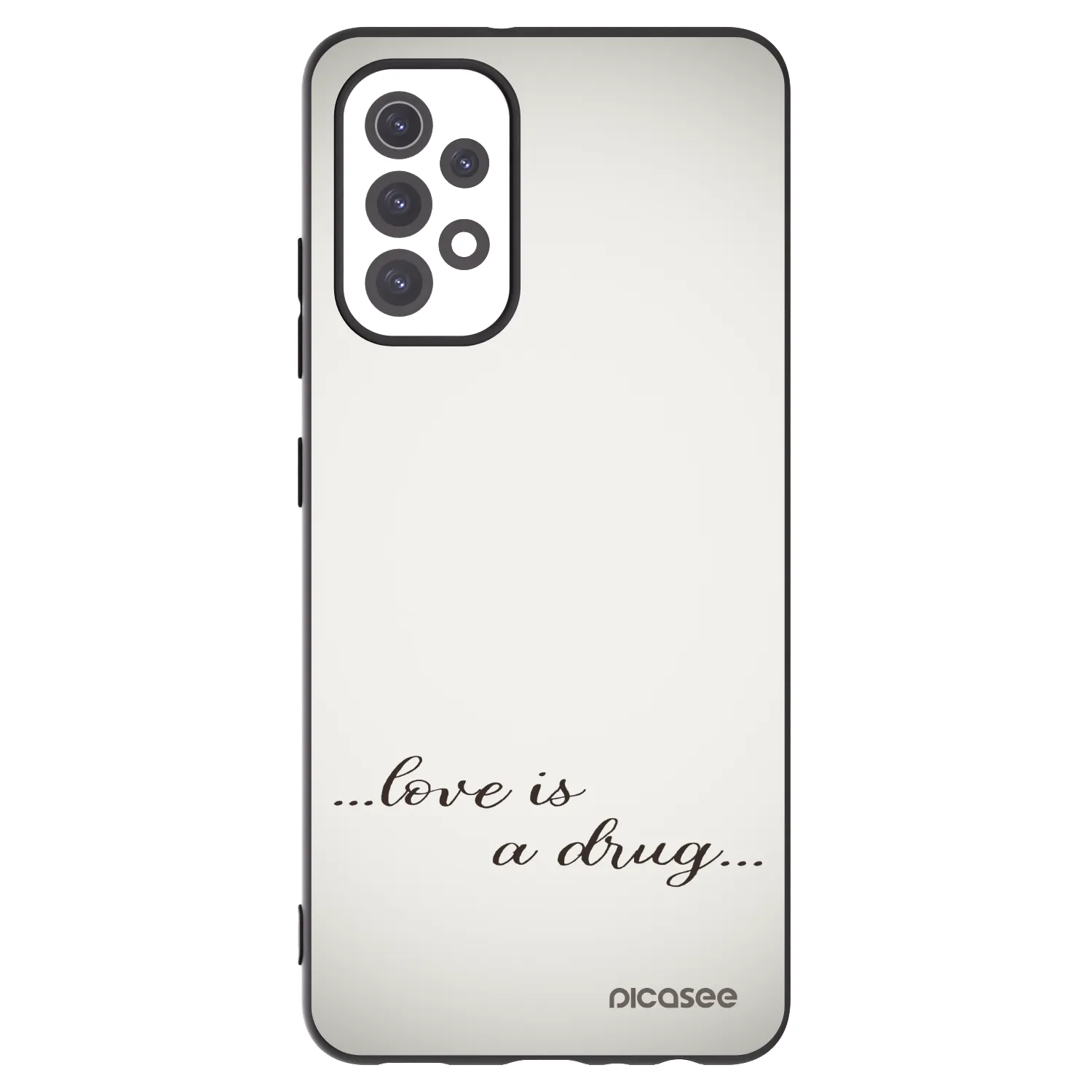 Picasee Μαύρη θήκη σιλικόνης για Samsung Galaxy A32 5G A326B - Love is a drug