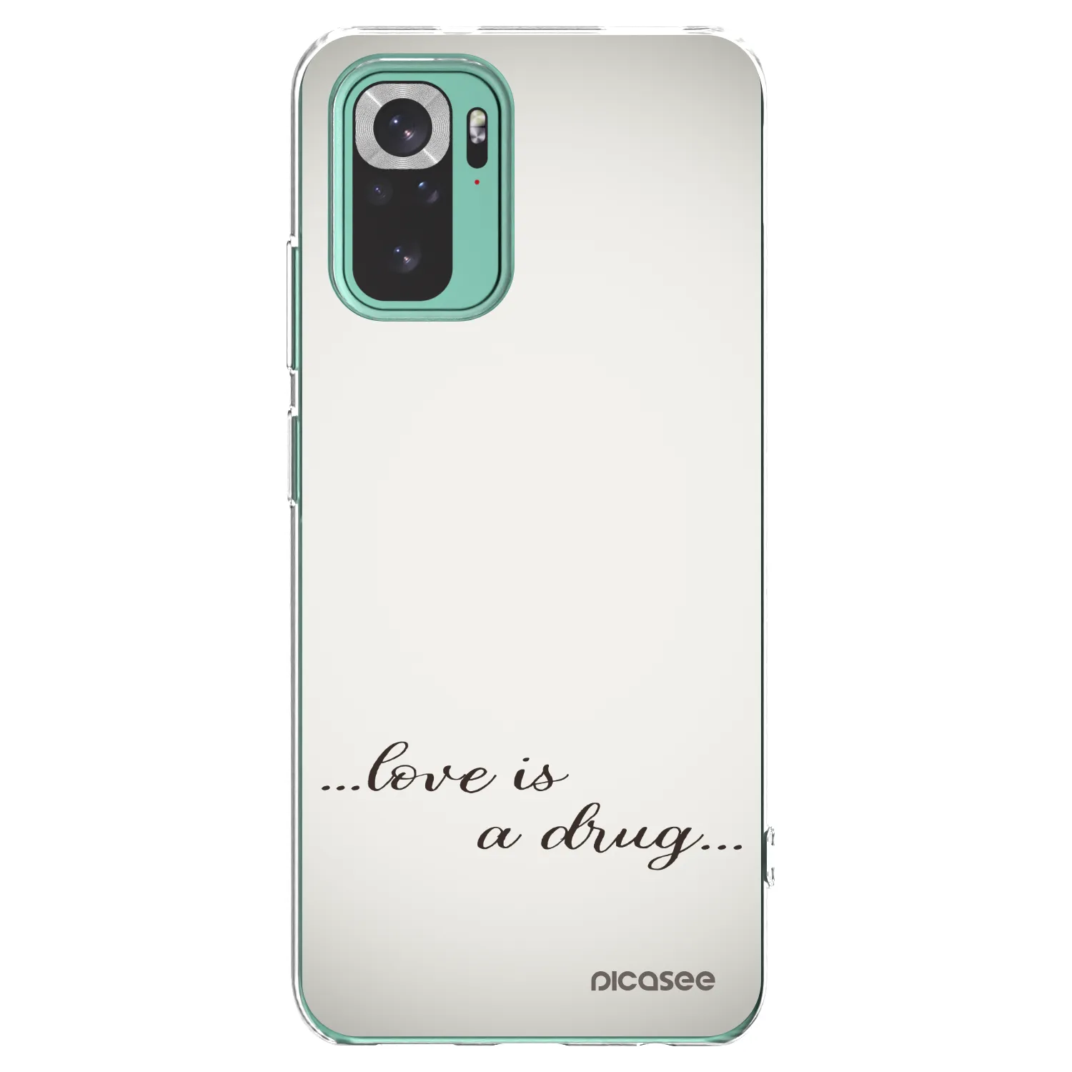 Picasee διαφανής θήκη σιλικόνης Xiaomi Redmi Note 10 Pro - Love is a drug