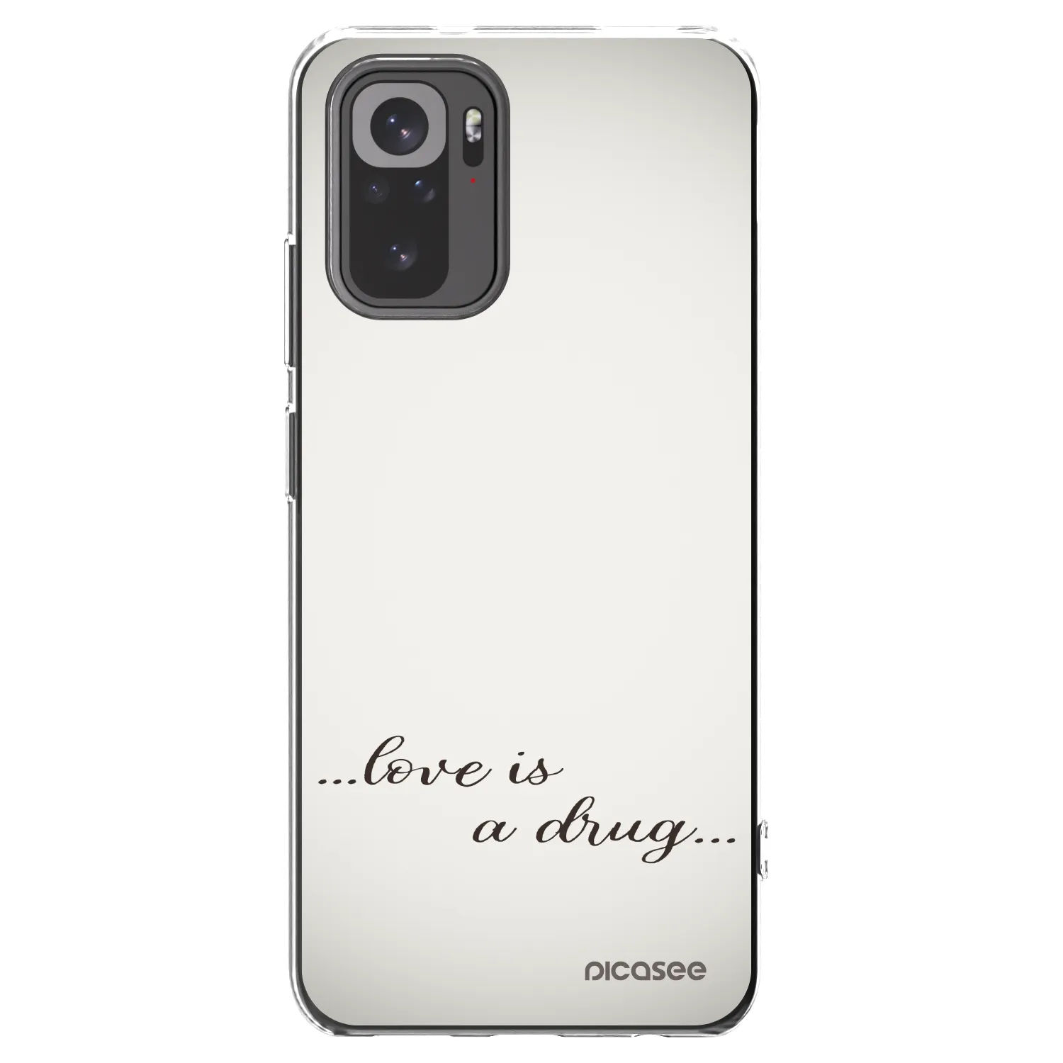 Picasee διαφανής θήκη σιλικόνης Xiaomi Redmi Note 10S - Love is a drug